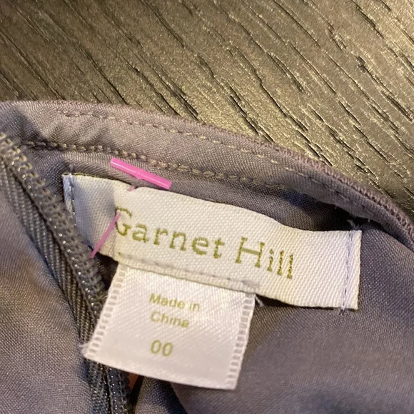 Garnet Hill 00 Pencil Dress Round Neck Short Sleeves Grey Sheer Lining Dress - Picture 8 of 10